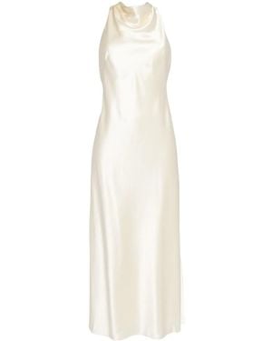 Acler Satin Cowl Neck Slip Dress - White