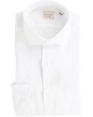 BRANCACCIO Spread-Collar Button-Up Shirt - White