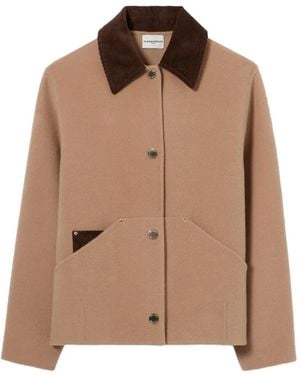 Claudie Pierlot Veste À Col En Velours Côtelé - Brown