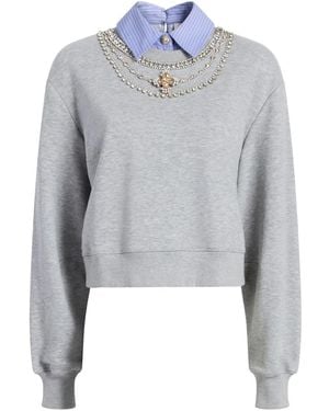 Cinq À Sept Lavina Striped Sweatshirt - Blue