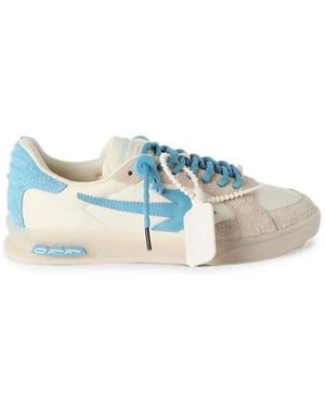 Off-White c/o Virgil Abloh End Of Play Suede-Panelled Trainers - Blue