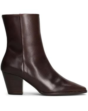 Pedro Miralles Bottines En Cuir À Bout Pointu - Brown