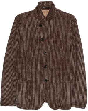 Emporio Armani Single-Breasted Blazer Jacket - Brown