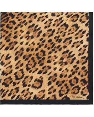 Roberto Cavalli Animal-Print Scarf - Metallic