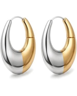 Yoj X Charlotte Eclipse Two-Tone Hoop Earrings - Metallic