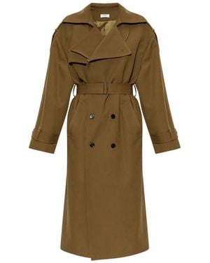 Balmain Cappotto Doppiopetto Con Cintura - Neutro