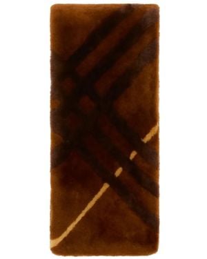 Burberry Écharpe Equestrian Knight En Peau Lainée - Brown