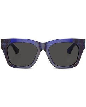 Burberry Check Wayfarer-Frame Sunglasses - Blue