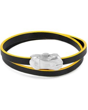 Tateossian Double-Wrap Leather Bracelet - Black