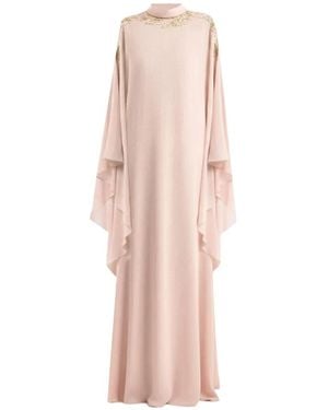 Gemy Maalouf Calligraphy-Embroidered Kaftan - Pink