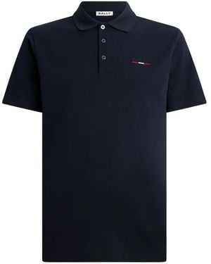 Bally Logo-embroidered Polo Shirt - Blue