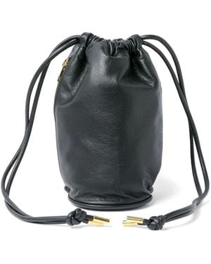 Sacai Drawstring Zip Bucket Bag - Black
