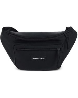 Balenciaga Explorer Logo-Appliqué Belt Bag - Black