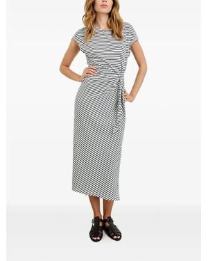 Rails Gestreiftes Selah Midikleid - Grau