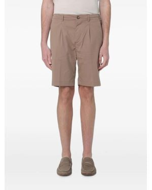 Brooksfield Pleated-Detail Shorts - Natural