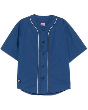 KENZO Buttoned Short-Sleeve Shirt - Blue