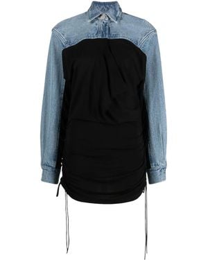 Christopher Esber Sevilla Denim Polo Top - Black