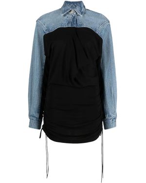 Christopher Esber Sevilla Denim Polo Top - Black