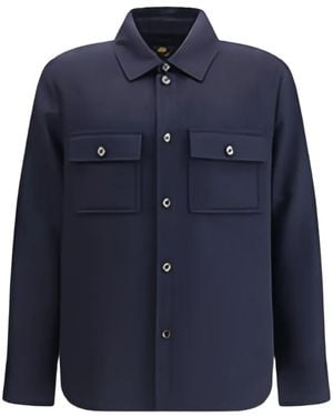Loro Piana Camicia Jim Con Tasche - Blu