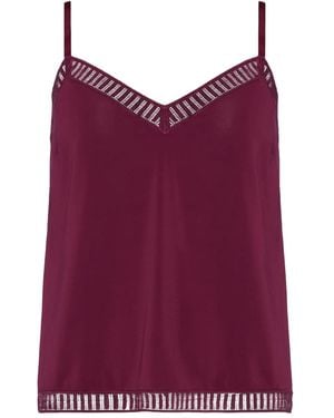 Eres Lace-Trimmed Camisole Set - Purple