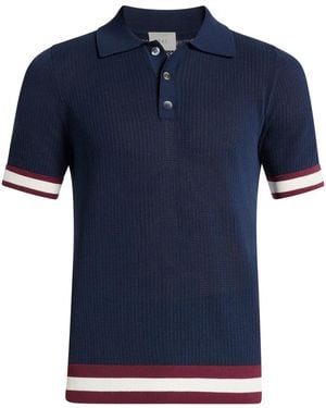 CHE Polo Con Dettaglio A Righe - Blu