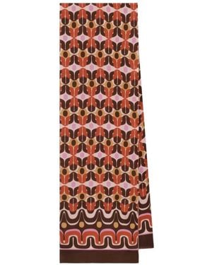 Maliparmi Seidenschal Mit Geometrischem Print - Weiß