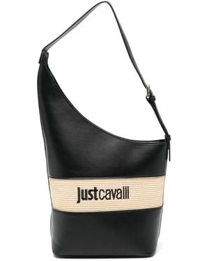 Just Cavalli Logo-Lettering Shoulder Bag - White