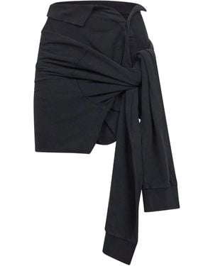 Balenciaga Polo-Style Knotted Skirt - Black