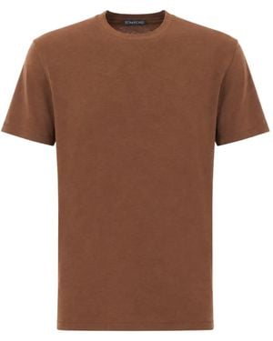 Tom Ford Crew-Neck T-Shirt - Brown