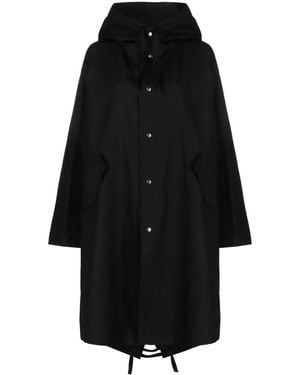 Jil Sander Wardrobe Dry Touch Back Logo Parka Jacket - Black