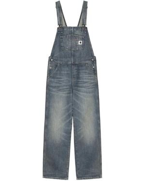 Carhartt Faded-Effect Dungarees - Blue