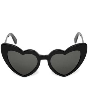 Saint Laurent Zonnebril Met Hartvormig Montuur - Zwart