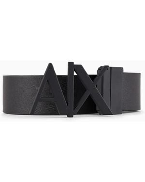ARMANI EXCHANGE Leather Belt - Black