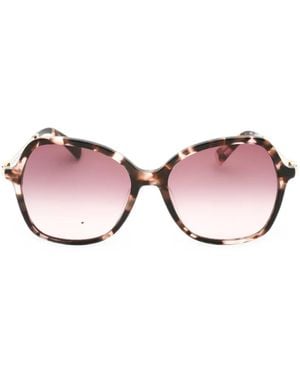 Longchamp Lunettes De Soleil Oversize À Effet Écailles De Tortue - Pink