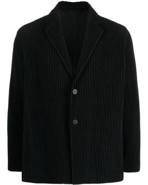Homme Plissé Issey Miyake Tailored Jacket With Logo - Black