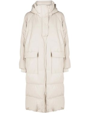 Brunello Cucinelli パデッド ロングコート - ホワイト