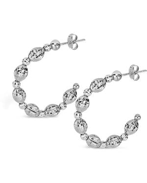 Desmo Crystal Hoop Earrings - Weiß