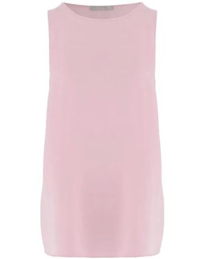 Allude Round-Neck Sleeveless Tank Top - Pink