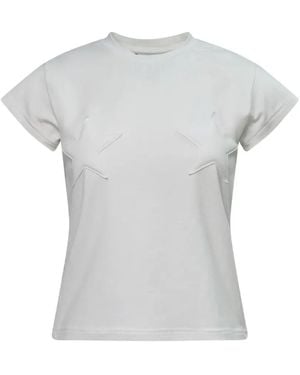Pushbutton Star-Patch T-Shirt - Gray