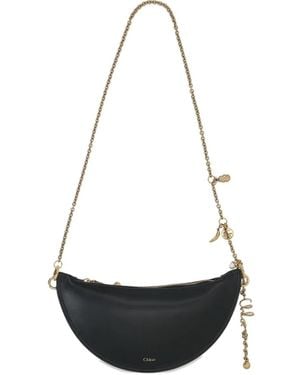 Chloé Crescent-Shaped Chain Shoulder Bag - White