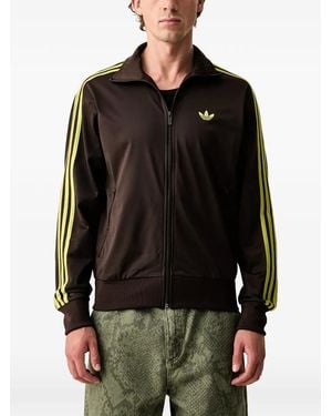 adidas Logo-Embroidered Side-Stripe Track Jacket - Black