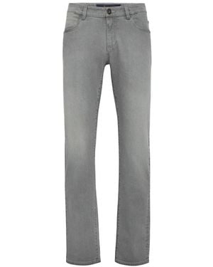 Billionaire Pantalon Brodé À Coupe Cinq Poches - Gray