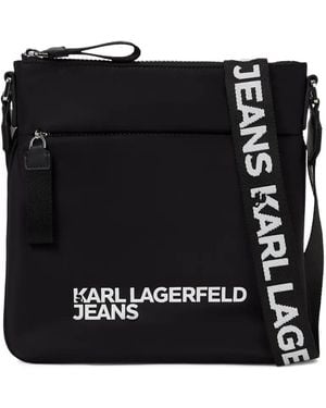 Karl Lagerfeld Kuriertasche Mit Logo-Applikation - Schwarz
