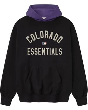 Fear Of God X Mlb Rockies Logo Hoodie - Blue
