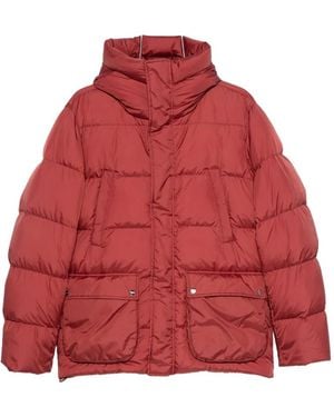 Herno Quilted Hooded Padded Coat - Red