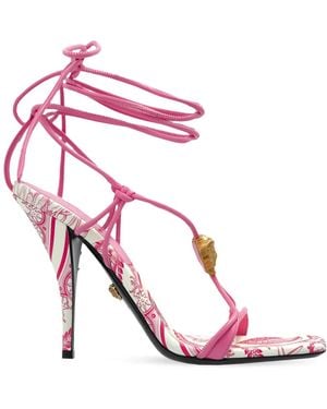 Versace Sandalen mit Medusa-Kopf 120mm - Pink
