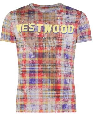 Vivienne Westwood Plaid-Print Westwood T-Shirt - Pink