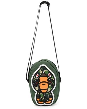 A Bathing Ape Baby Milo Shark Messenger Bag - White