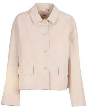 Aspesi Veste À Boutonnière - Natural