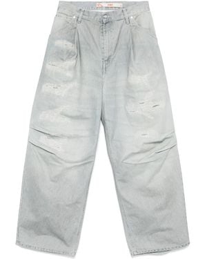 PDF Stitch-Detailed Jeans - Gray